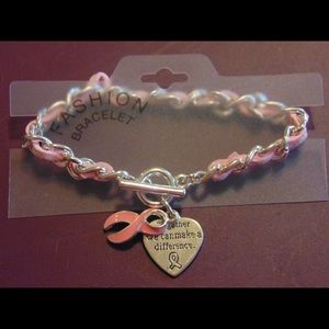 “Together We Can Make A Difference” Pink cord